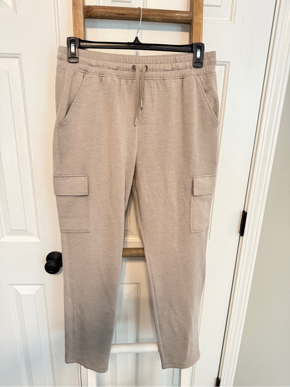 Yogalicious Women’s Cargo Jogger Pants in Light Taupe - Casual Comfort